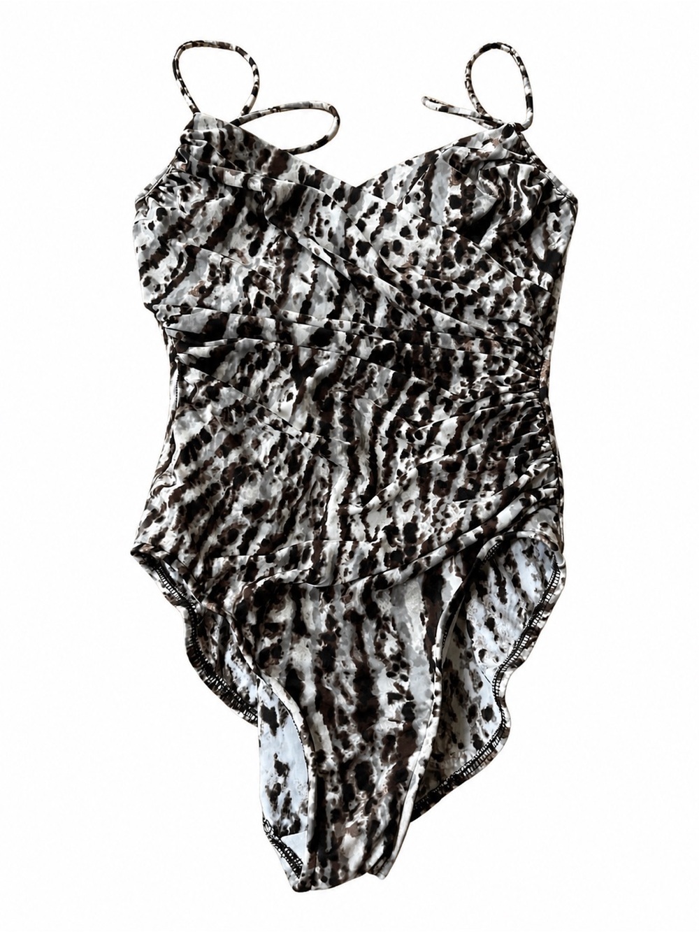Magic Suit Animal Print One Piece Swimsuit Size 14 Ruched Tummy Control Slimming